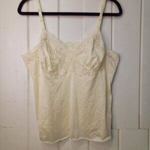 Shadowline Camisole Lingerie Top Women 38 Lace Feminine Cami Ivory